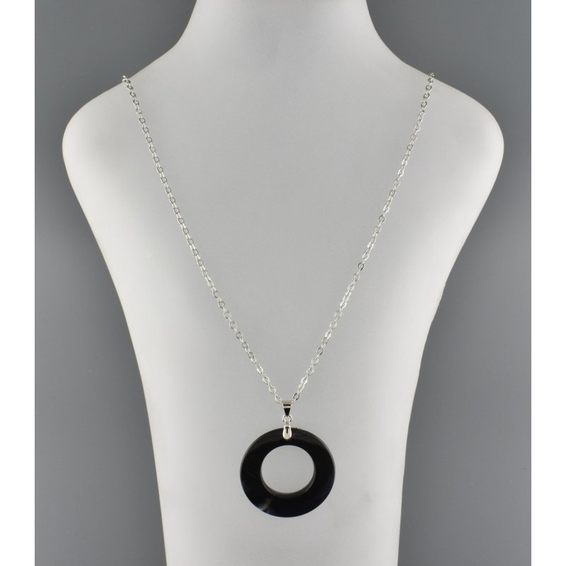 CIRCLE PENDANT BLACK