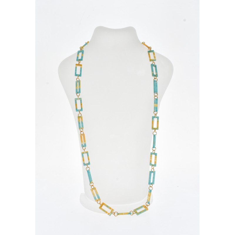 CHAIN E030 BLUE WITH BEIGE